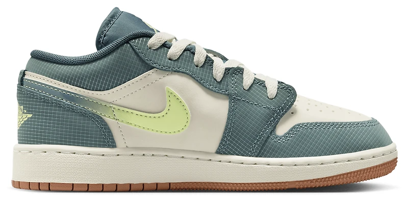 Jordan Boys AJ 1 Low SE - Boys' Grade School Shoes Sea Glass/Light Lemon Twist/Hasta