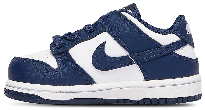 Nike Boys Dunk Low - Boys' Toddler Shoes White/White/Midnight Navy