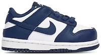 Nike Boys Dunk Low - Boys' Toddler Shoes White/White/Midnight Navy