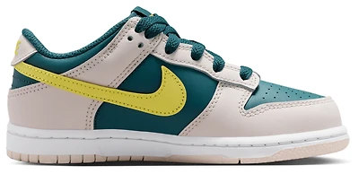 Nike Boys Dunk Low - Boys' Preschool Shoes Dk Teal Green/Sonic Yellow/Dk Green