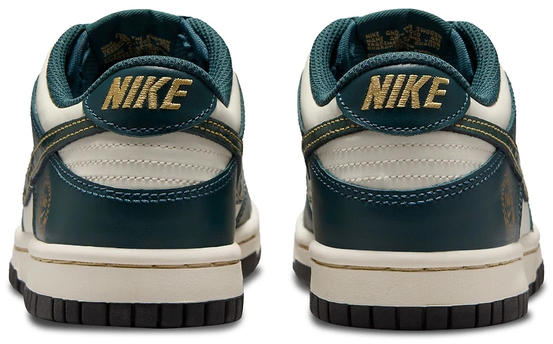 Nike Girls Dunk Low - Girls' Grade School Basketball Shoes Deep Jungle/Pale Ivory/Vintage Green