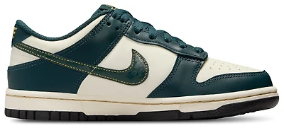 Nike Girls Dunk Low - Girls' Grade School Basketball Shoes Deep Jungle/Pale Ivory/Vintage Green