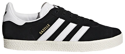 adidas Boys Originals Gazelle 2 - Boys' Grade School Shoes Black/White/Gold Metallic