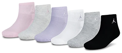 Jordan Everyday Essentials 6 Pack Quarter Socks - Girls' Grade School