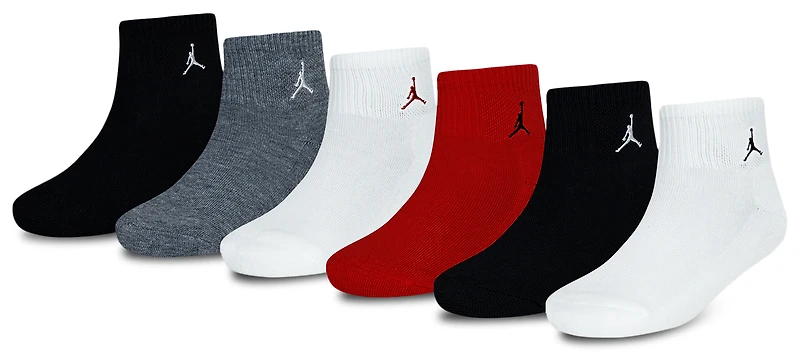 Jordan Everyday Essentials 6 Pack Quarter Socks - Boys' Grade School