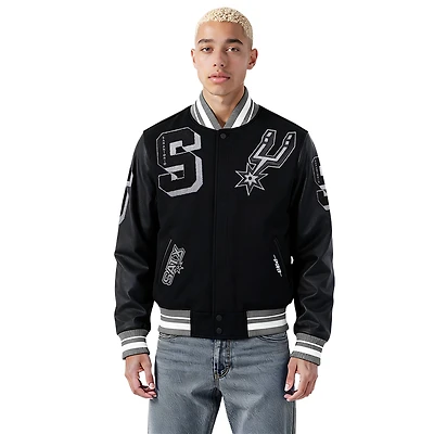 Pro Standard San Antonio Spurs Mash Up Wool Varsity Jacket - Men's