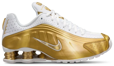 Nike Girls Shox R4 - Girls' Grade School Basketball Shoes Black/Gold