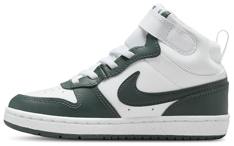 Nike Boys Court Borough Mid 2 - Boys' Preschool Shoes White/Vintage Green