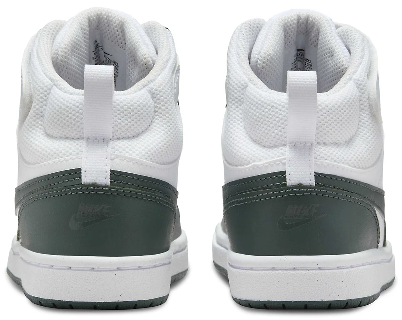 Nike Boys Court Borough Mid 2 - Boys' Preschool Shoes White/Vintage Green