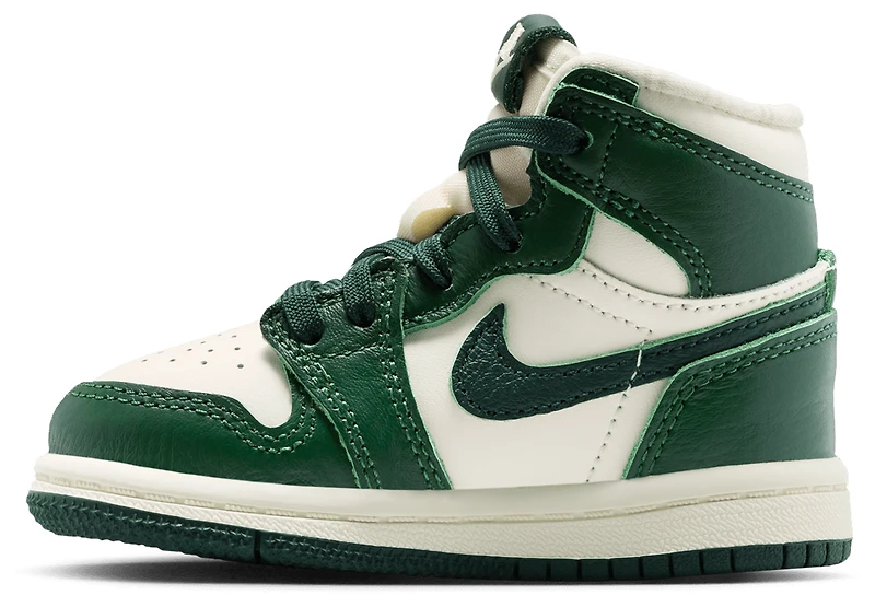 Jordan Girls Retro 1 HI OG Remastered - Girls' Toddler Shoes Pale Ivory/Pro Green/Fir
