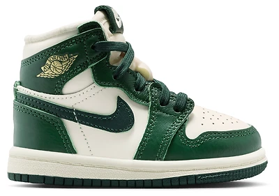 Jordan Girls Retro 1 HI OG Remastered - Girls' Toddler Shoes Pale Ivory/Pro Green/Fir