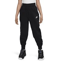 Nike Girls NSW Club Fleece High Rise Pant LBR - Girls' Grade School Black/Black/White