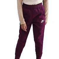 Nike Girls NSW Club Fleece High Rise Pant LBR - Girls' Grade School Bordeaux/Bordeaux/White