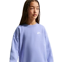 Nike NSW Oversized Club Fleece Crew - Girls' Grade School