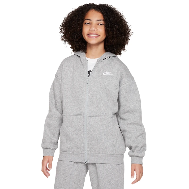 Nike NSW Club Fleece Oversized Full Zip LBR - Boys' Grade School