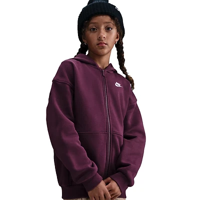 Nike NSW Club Fleece Oversized LBR Full-Zip - Girls' Grade School