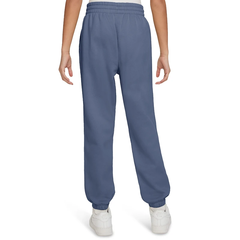 Nike Girls NSW Club LBR Oversized Fleece Pants - Girls' Grade School World Indigo/White