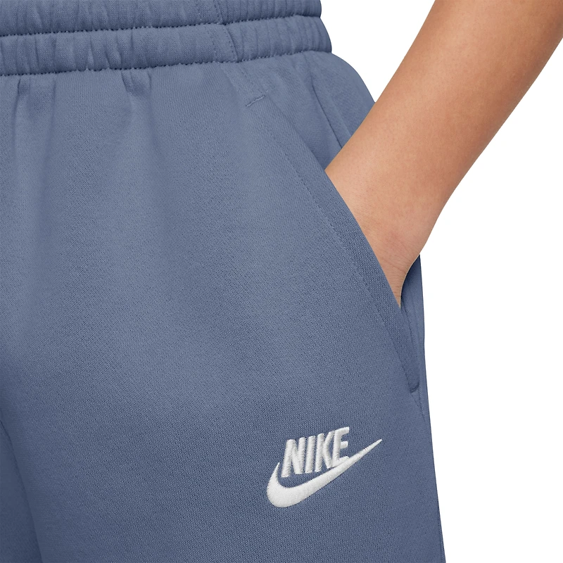 Nike Girls NSW Club LBR Oversized Fleece Pants - Girls' Grade School World Indigo/White