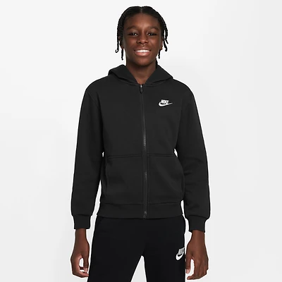 Nike NSW Club Fleece Full-Zip LBR Hoodie - Boys' Grade School