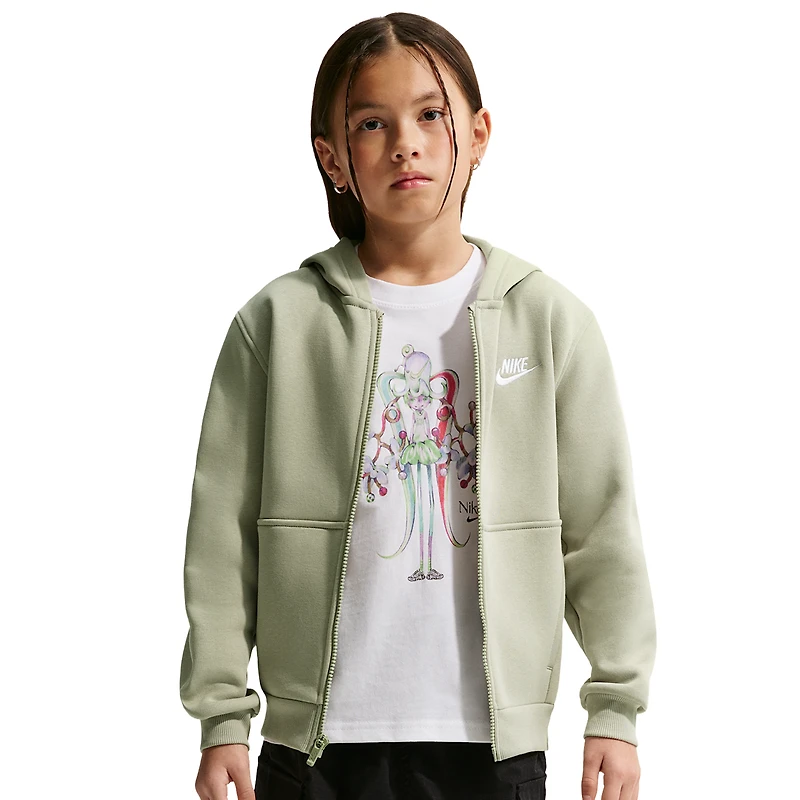 Nike NSW Club Fleece Full-Zip LBR Hoodie - Boys' Grade School