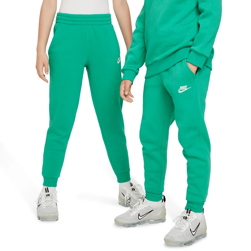 Nike Boys NSW Club LBR Fleece Joggers - Boys' Grade School Stadium Green/White