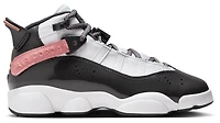 Jordan Girls 6 Rings - Girls' Grade School Shoes White/Anthracite/Red Stardust