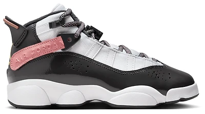 Jordan Girls 6 Rings - Girls' Grade School Shoes White/Anthracite/Red Stardust