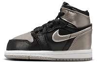 Jordan Girls AJ1 Retro High OG - Girls' Toddler Basketball Shoes Grey/Black/White