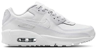 Nike Boys Air Max 90 - Boys' Grade School Shoes White/White/Metallic Silver