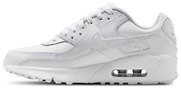 Nike Boys Air Max 90 - Boys' Grade School Shoes White/White/Metallic Silver
