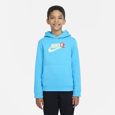 Nike Boys Nike NSW Club GFX Pack Pullover - Boys' Grade School Chlorine Blue/Lime Ice Size L