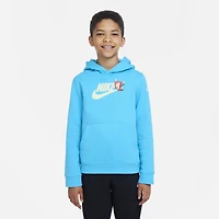 Nike Boys Nike NSW Club GFX Pack Pullover - Boys' Grade School Chlorine Blue/Lime Ice Size L