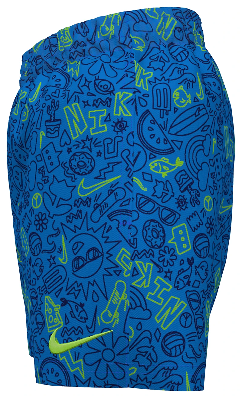 Nike Doodle Lap 4 Inch Swim Shorts - Girls' Grade School