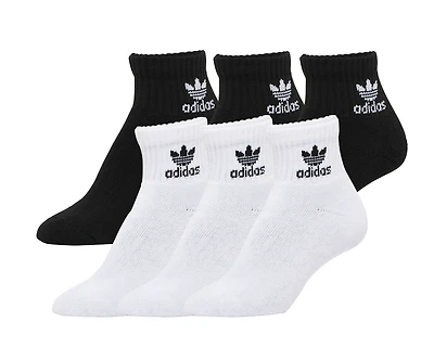 adidas Youth Originals Trefoil 6-Pack Quarter Socks - Boys' Grade School