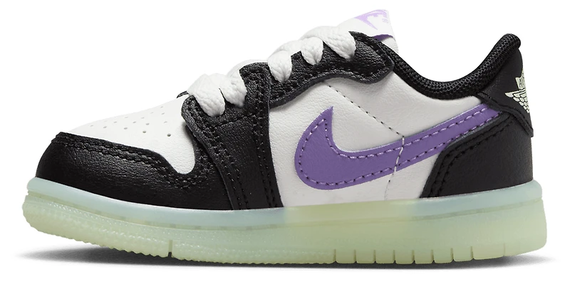Jordan Boys Retro 1 Low OG UNI2 - Boys' Toddler Shoes Black/Purple/Volt
