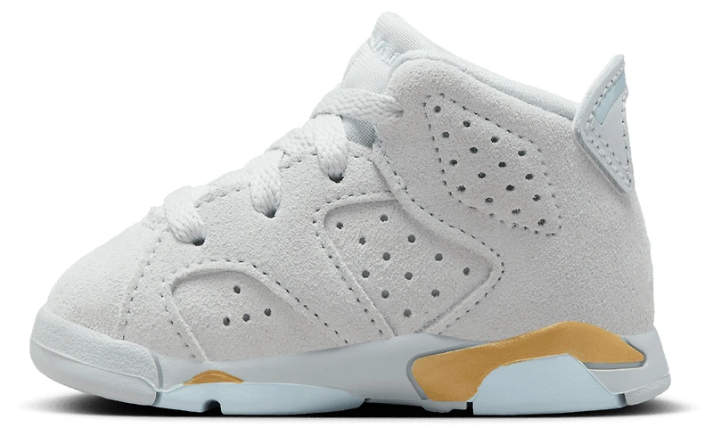 Jordan Girls Retro 6 - Girls' Toddler Shoes Grey/Blue/Gold