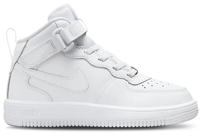 Nike Boys Nike Air Force 1 Mid EasyOn - Boys' Preschool Basketball Shoes White/White/White Size 08.0
