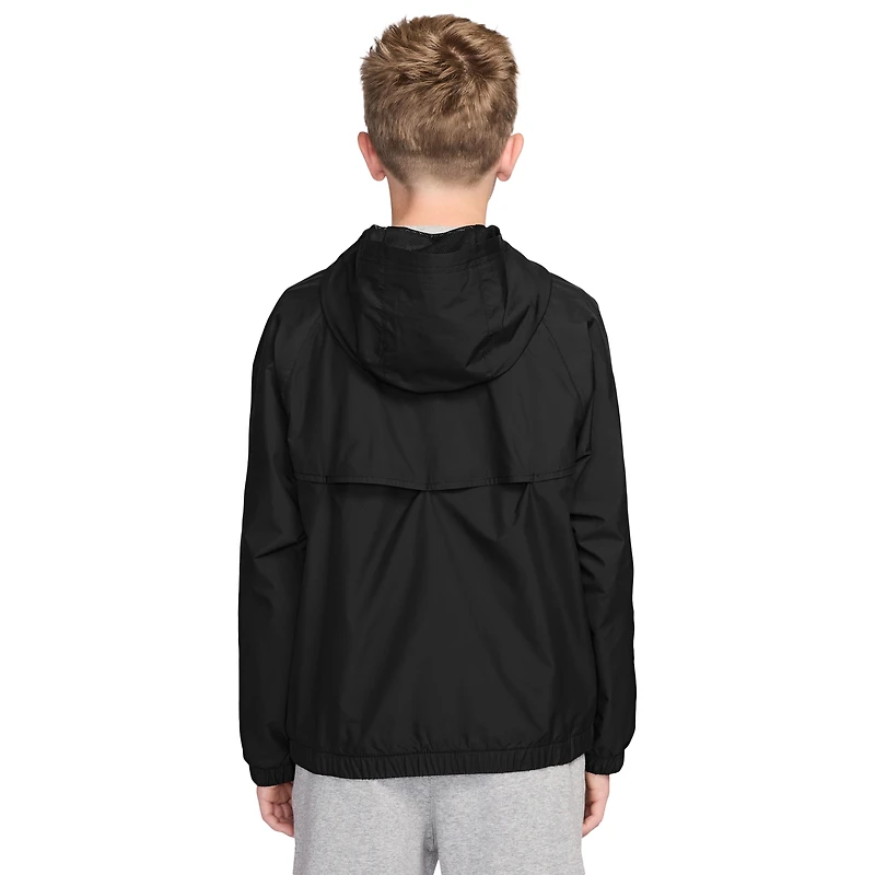 Nike Boys Windrunner Hooded Jacket - Boys' Grade School Black/White