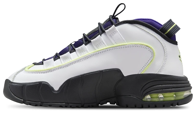 Nike Boys Air Max Penny 1 - Boys' Grade School Basketball Shoes White/Lt Lemon Twist/Field Purple