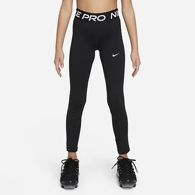 Nike Girls NP Dri-FIT LPP Tights - Girls' Grade School White/Black