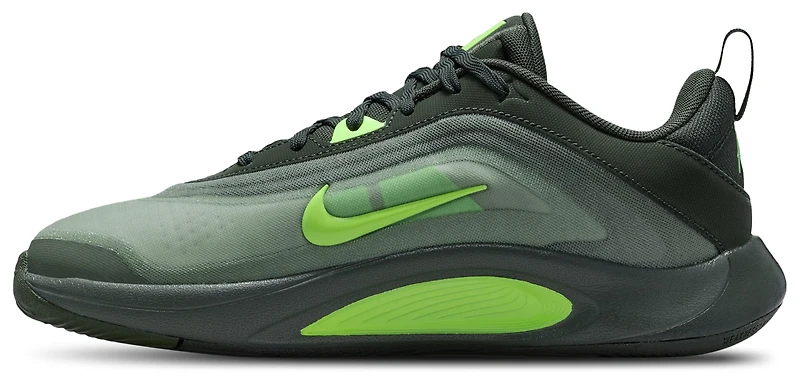 Nike Girls A'One - Girls' Grade School Basketball Shoes Black/Grey/Volt