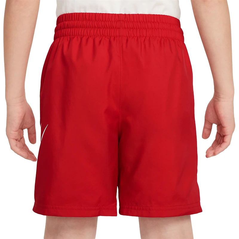 Nike Boys NSW Club HBR Woven 6 Inch Shorts - Boys' Grade School Red/White