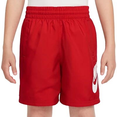 Nike Boys NSW Club HBR Woven 6 Inch Shorts - Boys' Grade School Red/White