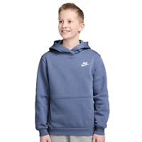Nike Boys NSW Club LBR Fleece Hoodie - Boys' Grade School World Indigo/White