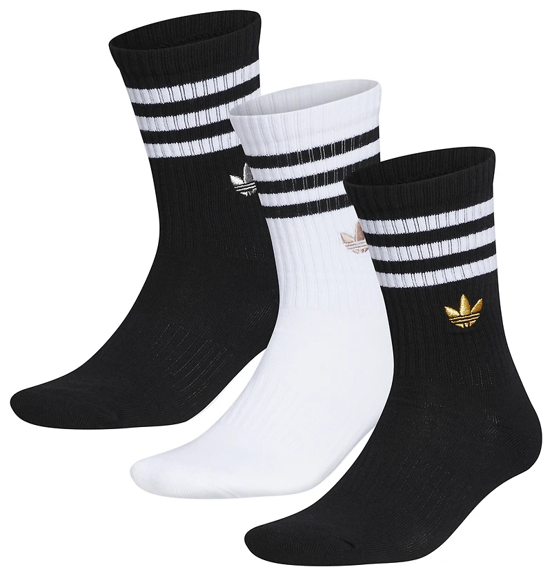 adidas Originals 3 Stripe Gilver 3 Pack Crew Socks - Men's