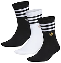 adidas Originals 3 Stripe Gilver 3 Pack Crew Socks - Men's