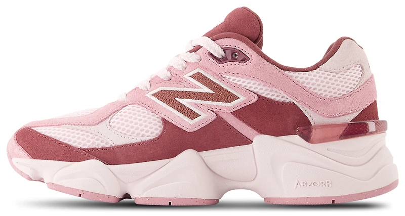 New Balance Girls 9060 - Girls' Grade School Running Shoes Pink Granite/Washed Burgundy