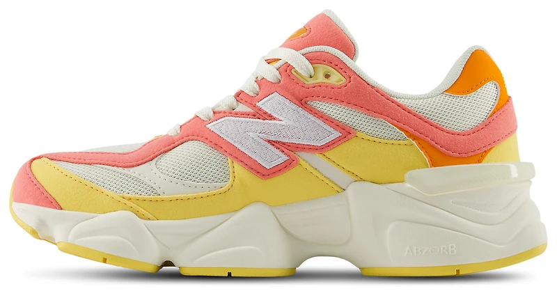 New Balance Boys 9060 - Boys' Grade School Running Shoes White/Yellow/Red