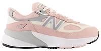 New Balance Girls New Balance 990 - Girls' Grade School Running Shoes White/Pink Size 07.0