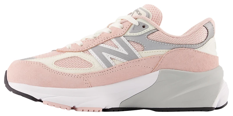 New Balance Girls New Balance 990 - Girls' Grade School Running Shoes White/Pink Size 07.0